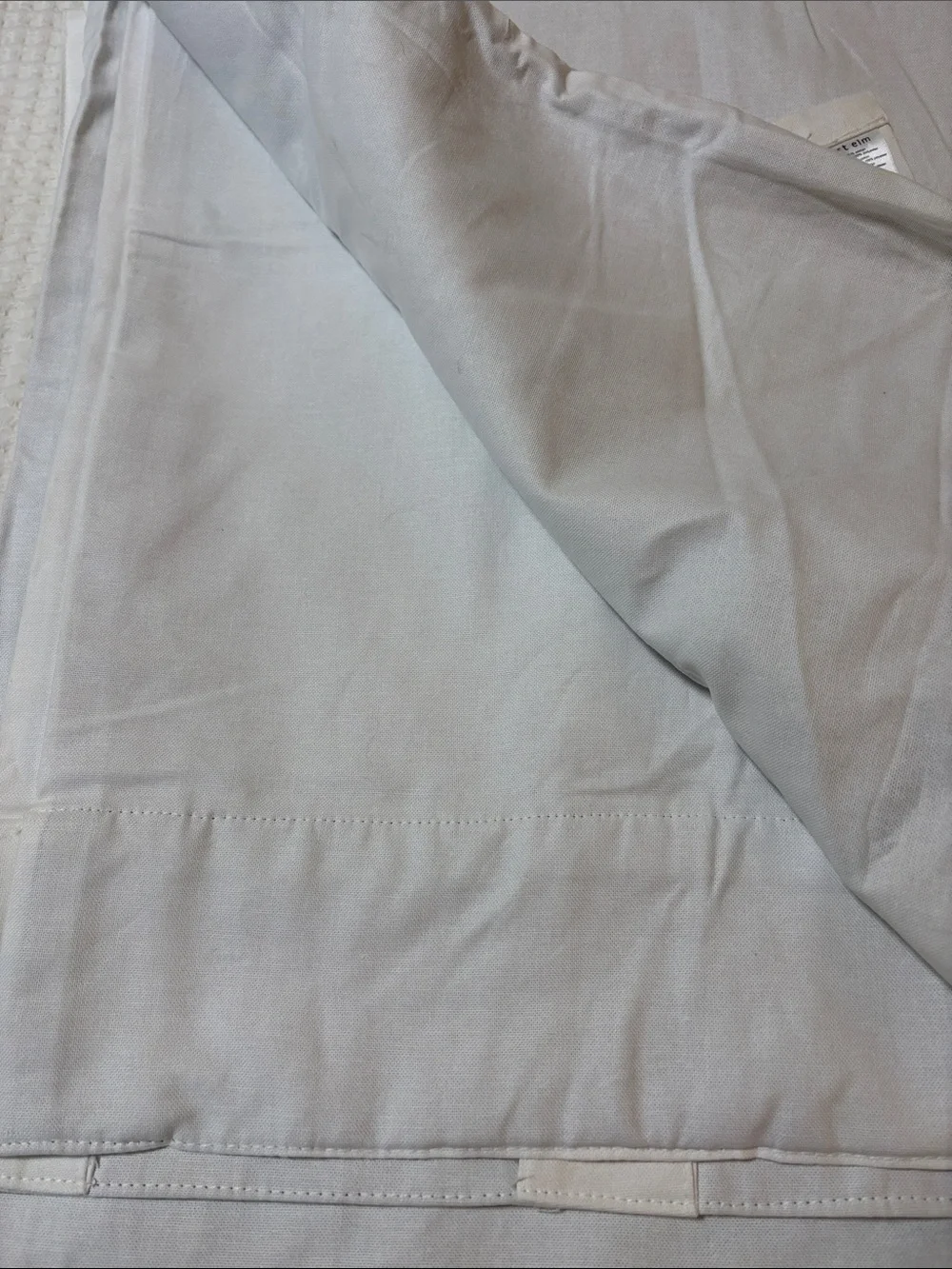 West Elm 48” x 108” White Blackout Drapery Panel